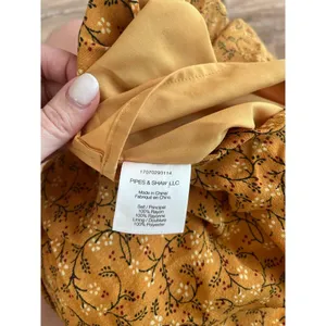 Veronica Beard Spencer Floral Print Ruffle Zip Font Skirt Size 2 Saffron thumbnail 6