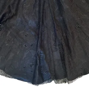 Rachel Allan Womens Lace Beaded Maxi Skirt Size 4 Black Whimisigoth Witchy Prom thumbnail 9