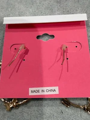 2/20 Isaac Mizrahi Gold Butterfly drop dangle Hoop Earrings Crystal Accents thumbnail 3