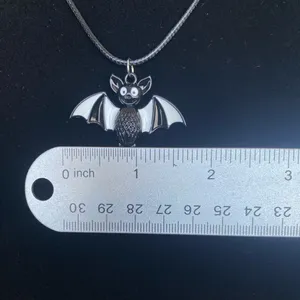 Gothic Black & White Bat Pendant Spooky‎ Season Necklace thumbnail 7
