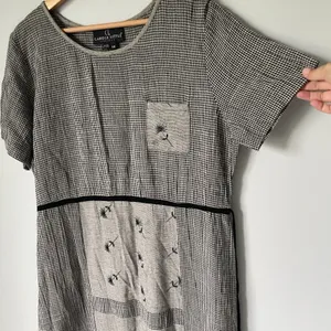 Carole Little Vintage Maxi Dress Gingham Embroidered Cottagecore Cotton Size 14 thumbnail 5