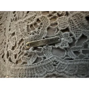 Abercrombie & Fitch Grey Floral Lace Mini Skirt Size S Cotton thumbnail 5