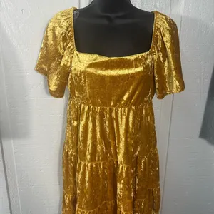 All In Favor Flutter Sleeve Crushed Velvet Minidress Size Small NWOT thumbnail 4