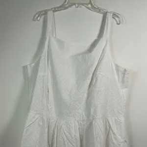 Maison Jules Sydney White Eyelet Fit and Flare Dress XXL Sleeveless thumbnail 4