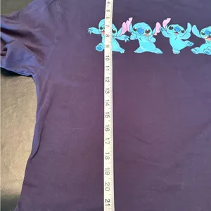 Disney Navy Blue Stitch Long Sleeve Tee thumbnail 6