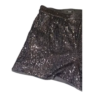 Express Womens Black Sequin High Waisted Shorts Party Holiday Festival Size M thumbnail 2