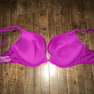 Victoria’s Secret Magenta lace trimmed very sexy push up bra thumbnail 2