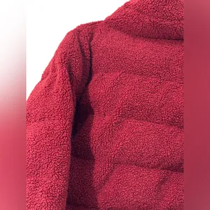 Abercrombie & Fitch Red Teddy Puffer Jacket thumbnail 4
