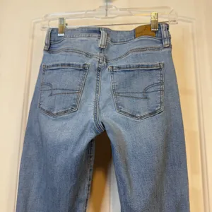 American‎ Eagle Next Level Stretch Skinny Jeans Light Wash Blue Womens 0 Regular thumbnail 5