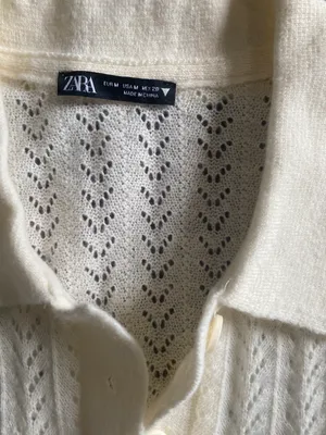 ZARA White Knit Top thumbnail 5