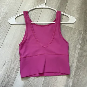 Lululemon Longline Tank power pivot ribbed womens Pink (size 4) workout outdoor thumbnail 2