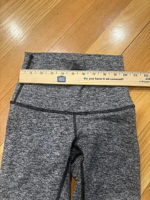Lululemon Size 2 Women's Gray Heathered High-Waisted Ankle Leggings Activewear thumbnail 3