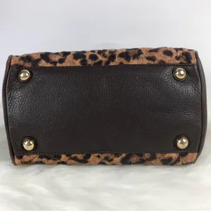 Michael Kors Small Grayson Bag Quilted Leopard Nylon Fabric Leather Trim MK Tag thumbnail 4