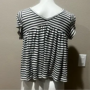 Free people striped short sleeve top thumbnail 4