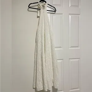 Zara NWT halter top floral jacquard knit midi maxi relaxed fit dress thumbnail 3