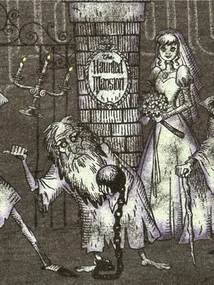 THE HAUNTED MANSION Disney Parks Hanes Gray Glow in the Dark T-shirt VTG Y2K S thumbnail 6