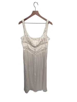 House of CB Illiana scalloped-trim bodice-top stretch-silk maxi dress Large plus thumbnail 8