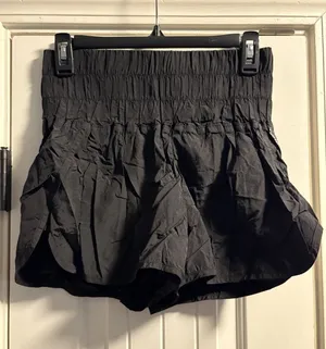 FP Movement The Way Home Shorts Women M Black Smocked Running OB1012677 thumbnail 1