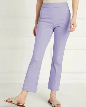NEW Hill House The Claire Pant Lavender Cropped Trouser Elastic Waist Office‎ XS thumbnail 1