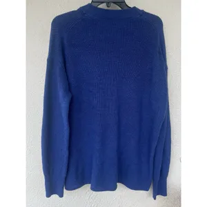 Lululemon Sweater Size XL Merino Wool-Blend Ribbed Crewneck Heathered Blue Thick thumbnail 8