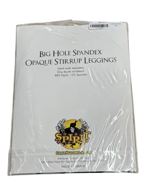 new Spirit Halloween 𖤍 Big Hole Spandex Opaque Stirrup Leggings 𖤍 Black 𖤍 1SFM thumbnail 7