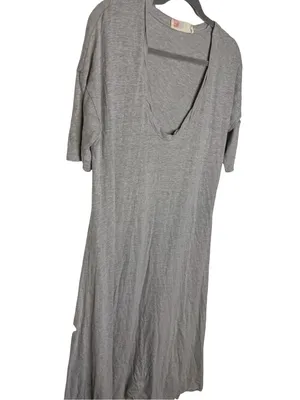 ✨ FP Beach Gray V Neck T Shirt Dress Size M Casual Oversized Coastal‎ Minimal ✨ thumbnail 3