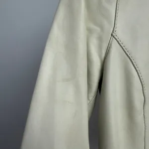Arden B. Ivory Leather‎ Y2k VTG Moto Jacket Womens Small Full Zip Biker thumbnail 6