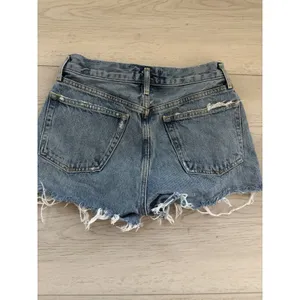AGOLDE Parker High Waist Distressed Denim Cut Off Shorts Med Wash Blue Size 27 thumbnail 6