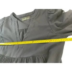 Tuckernuck Women's M Blue Tiered Mini Dress Long‎ Sleeve V-Neck Pomander Place thumbnail 8