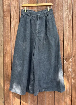 Vintage Darkwash Extra Wide Leg Jean Trouser thumbnail 1
