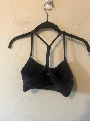 Lululemon Flow Y Sports Bra Radiate Foil Print Black Size 4 Athletic Running thumbnail 4