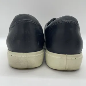 ECCO Womens Size 7 Shoes Black Soft‎ Perforated Leather Low Top Lace Up Sneakers thumbnail 4