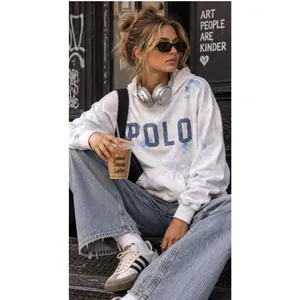 Polo Ralph Lauren Paint Splatter Logo Hoodie Pastel Distressed Small thumbnail 7