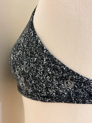 Lululemon Free To Be Zen Bra IV Black White Jacquard Strappy Yoga Sports Bra 4 thumbnail 5