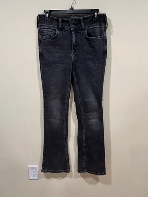 Free People Low Maintenance Mid-Rise Crop Boot Jeans Black Size 29 EUC thumbnail 5