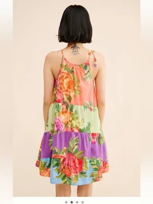 FARM Rio Floral Tiered Mini Dress- size XS thumbnail 2