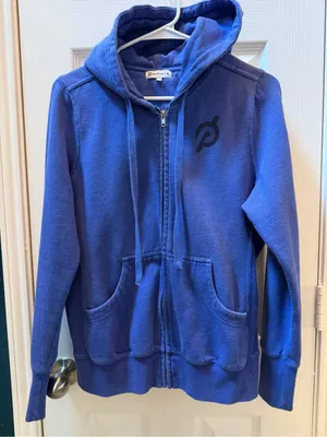 Peloton Blue Zip-Up Hoodie with Hood size M thumbnail 1