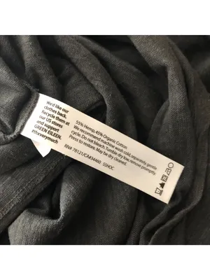 Eileen Fisher Sleeveless Charcoal Gray Knit Tank Dress XL Organic Cotton Hemp thumbnail 4