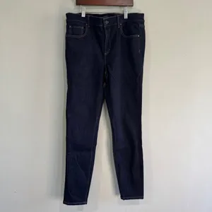 Ann Taylor The Skinny Modern‎ Fit Jeans Dark Indigo Blue Stretch Size 10 70268 thumbnail 8