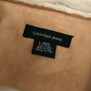 Calvin Klein Jeans Womens Faux Suede Jacket Double Breasted Beige Size L thumbnail 5