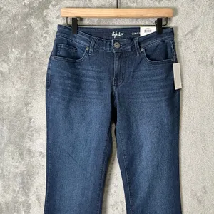 Style & Co Curvy Straight‎ Leg Jeans Low Rise 4L New Blue Cowboy Rodeo thumbnail 2