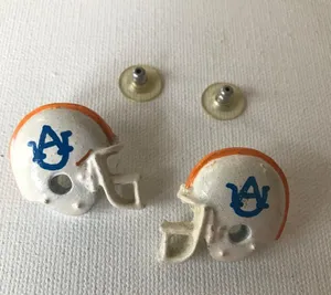 Handmade University of Auburn Earrings Helmet thumbnail 2