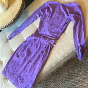 French Connection Vintage Purple Two Piece Skirt Set Size Small thumbnail 8