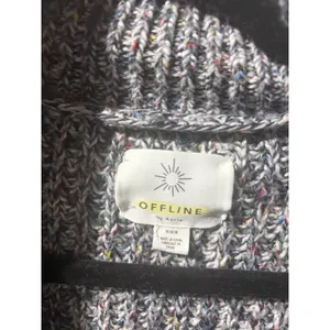 OFFLINE by Aerie Speckled Multicolor Quarter Zip Chunky Knit Sweater‎ M M thumbnail 8