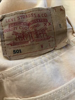 Levi’s 501 button fly Vintage peach pink denim jeans size 26” x 31.5” red tab thumbnail 4