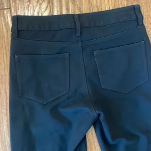 Paige black exposed zipper fly flare stretch pants size 26 thumbnail 10
