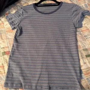 Brandy Melville Navy and White Striped Tee thumbnail 1