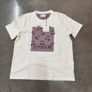 coach Signature Square Cross Stitch Cherries T Shirt ci403 thumbnail 1