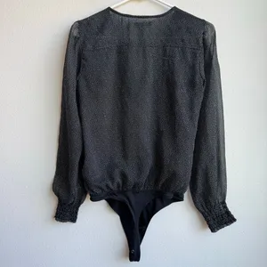Abercrombie & Fitch Bodysuit Women’s Small Polka Dot Sheer Balletcore Fairycore thumbnail 4