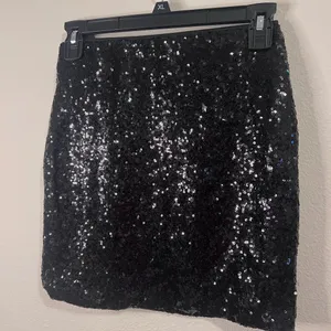 Black Sequin Pencil Skirt thumbnail 1
